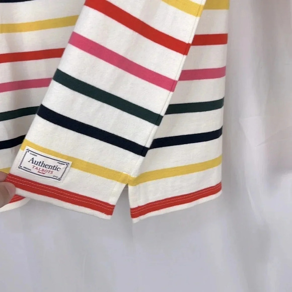Talbots Authentic New Women’s XL Stripe Bateau Neckline Long Sleeve Tee - Picture 5 of 7